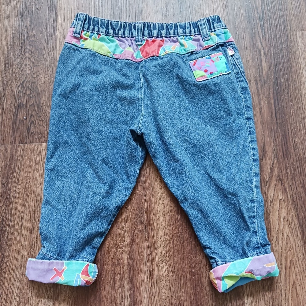 Vintage Little Levis Jeans 18 months Denim Colorblock Denim Jeans 80s 90s - Picture 7 of 7